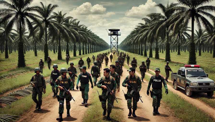 TNI polri kebun sawit