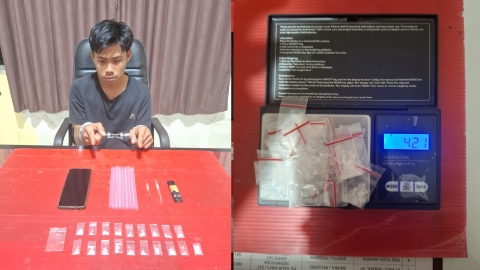 Andrianto alias Bolot, 21 tahun, warga Kampung Madura, Kecamatan Kuantan Hilir.