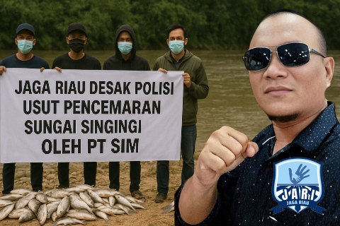 Adra Sufianta, ketua bidang lingkungan Jaga Riau Kuansing