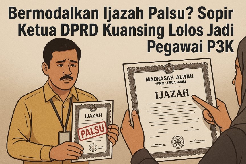 Bermodalkan Ijazah Palsu? Sopir Ketua DPRD Kuansing Lolos Jadi Pegawai PPPK