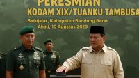 Presiden Prabowo Resmikan Kodam XIX/Tuanku Tambusai dan Lima Kodam Baru