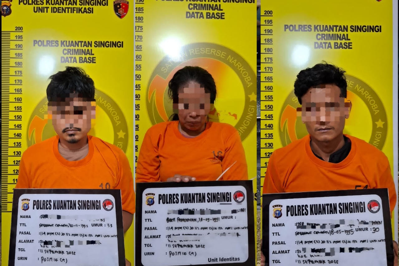 Pengungkapan bandar narkoba jenis sabu sabu di Kuansing